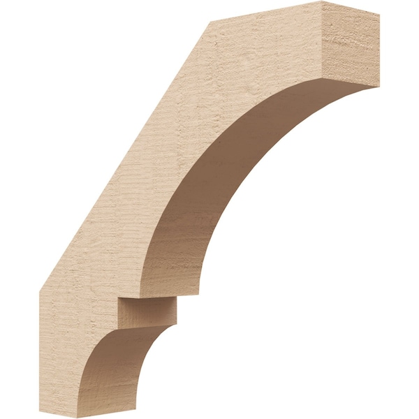 Ekena Millwork 3-inch W x 14-inch D x 14-inch H Balboa Rough Cedar Woodgrain TimberThane Knee Brace, Primed BRCUR03X14X14BOARCPR - main